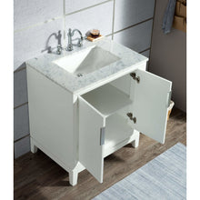 Load image into Gallery viewer, Water Creation Elizabeth 30-Inch Single Sink Carrara White Marble Vanity In Pure White  With F2-0012-01-TL Lavatory Faucet(s)- Water Creation