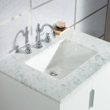Load image into Gallery viewer, Water Creation Elizabeth 30-Inch Single Sink Carrara White Marble Vanity In Pure White  With F2-0012-01-TL Lavatory Faucet(s)- Water Creation