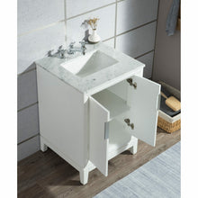 Load image into Gallery viewer, Water Creation Elizabeth 30-Inch Single Sink Carrara White Marble Vanity In Pure White With Matching Mirror(s) and F2-0009-01-BX Lavatory Faucet(s)- Water Creation