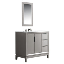 Load image into Gallery viewer, Water Creation Elizabeth 36-Inch Single Sink Carrara White Marble Vanity In Cashmere Grey With Matching Mirror(s)- Water Creation
