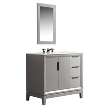 Load image into Gallery viewer, Water Creation Elizabeth 36-Inch Single Sink Carrara White Marble Vanity In Cashmere Grey With Matching Mirror(s) and F2-0009-03-BX Lavatory Faucet(s)- Water Creation