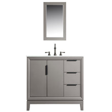 Load image into Gallery viewer, Water Creation Elizabeth 36-Inch Single Sink Carrara White Marble Vanity In Cashmere Grey With Matching Mirror(s) and F2-0009-03-BX Lavatory Faucet(s)- Water Creation