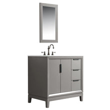 Load image into Gallery viewer, Water Creation Elizabeth 36-Inch Single Sink Carrara White Marble Vanity In Cashmere Grey With Matching Mirror(s) and F2-0012-03-TL Lavatory Faucet(s)- Water Creation