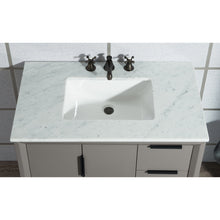 Load image into Gallery viewer, Water Creation Elizabeth 36-Inch Single Sink Carrara White Marble Vanity In Cashmere Grey With Matching Mirror(s)- Water Creation