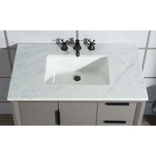 Load image into Gallery viewer, Water Creation Elizabeth 36-Inch Single Sink Carrara White Marble Vanity In Cashmere Grey  With F2-0009-03-BX Lavatory Faucet(s)- Water Creation