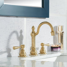 Load image into Gallery viewer, Water Creation Elizabeth 36-Inch Single Sink Carrara White Marble Vanity In Monarch Blue With Matching Mirror(s) and F2-0012-06-TL Lavatory Faucet(s)- Water Creation