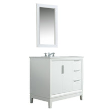 Load image into Gallery viewer, Water Creation Elizabeth 36-Inch Single Sink Carrara White Marble Vanity In Pure White With Matching Mirror(s) and F2-0009-01-BX Lavatory Faucet(s)- Water Creation
