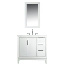 Load image into Gallery viewer, Water Creation Elizabeth 36-Inch Single Sink Carrara White Marble Vanity In Pure White With Matching Mirror(s) and F2-0012-01-TL Lavatory Faucet(s)- Water Creation