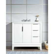 Load image into Gallery viewer, Water Creation Elizabeth 36-Inch Single Sink Carrara White Marble Vanity In Pure White With Matching Mirror(s)- Water Creation