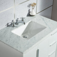 Load image into Gallery viewer, Water Creation Elizabeth 36-Inch Single Sink Carrara White Marble Vanity In Pure White With Matching Mirror(s) and F2-0009-01-BX Lavatory Faucet(s)- Water Creation
