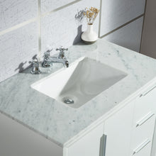 Load image into Gallery viewer, Water Creation Elizabeth 36-Inch Single Sink Carrara White Marble Vanity In Pure White- Water Creation