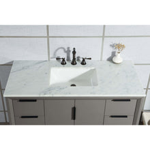 Load image into Gallery viewer, Water Creation Elizabeth 48-Inch Single Sink Carrara White Marble Vanity In Cashmere Grey  With F2-0012-03-TL Lavatory Faucet(s)- Water Creation