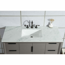Load image into Gallery viewer, Water Creation Elizabeth 48-Inch Single Sink Carrara White Marble Vanity In Cashmere Grey With Matching Mirror(s) and F2-0012-03-TL Lavatory Faucet(s)- Water Creation