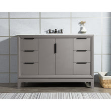 Load image into Gallery viewer, Water Creation Elizabeth 48-Inch Single Sink Carrara White Marble Vanity In Cashmere Grey- Water Creation