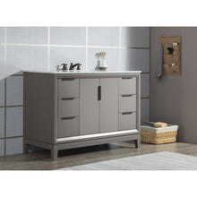 Load image into Gallery viewer, Water Creation Elizabeth 48-Inch Single Sink Carrara White Marble Vanity In Cashmere Grey- Water Creation