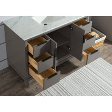 Load image into Gallery viewer, Water Creation Elizabeth 48-Inch Single Sink Carrara White Marble Vanity In Cashmere Grey With Matching Mirror(s)- Water Creation