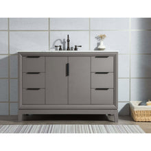 Load image into Gallery viewer, Water Creation Elizabeth 48-Inch Single Sink Carrara White Marble Vanity In Cashmere Grey With Matching Mirror(s) and F2-0012-03-TL Lavatory Faucet(s)- Water Creation