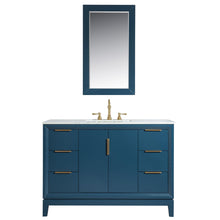 Load image into Gallery viewer, Water Creation Elizabeth 48-Inch Single Sink Carrara White Marble Vanity In Monarch Blue- Water Creation