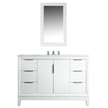 Load image into Gallery viewer, Water Creation Elizabeth 48-Inch Single Sink Carrara White Marble Vanity In Pure White With Matching Mirror(s) and F2-0009-01-BX Lavatory Faucet(s)- Water Creation