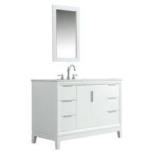 Load image into Gallery viewer, Water Creation Elizabeth 48-Inch Single Sink Carrara White Marble Vanity In Pure White With Matching Mirror(s) and F2-0012-01-TL Lavatory Faucet(s)- Water Creation