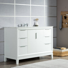 Load image into Gallery viewer, Water Creation Elizabeth 48-Inch Single Sink Carrara White Marble Vanity In Pure White- Water Creation