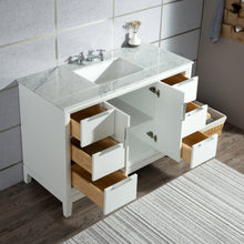 Load image into Gallery viewer, Water Creation Elizabeth 48-Inch Single Sink Carrara White Marble Vanity In Pure White With Matching Mirror(s) and F2-0009-01-BX Lavatory Faucet(s)- Water Creation