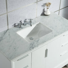 Load image into Gallery viewer, Water Creation Elizabeth 48-Inch Single Sink Carrara White Marble Vanity In Pure White- Water Creation