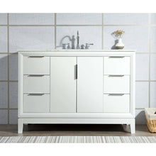 Load image into Gallery viewer, Water Creation Elizabeth 48-Inch Single Sink Carrara White Marble Vanity In Pure White With Matching Mirror(s) and F2-0012-01-TL Lavatory Faucet(s)- Water Creation