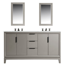 Load image into Gallery viewer, Water Creation Elizabeth 60-Inch Double Sink Carrara White Marble Vanity In Cashmere Grey- Water Creation