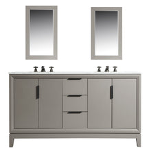 Load image into Gallery viewer, Water Creation Elizabeth 60-Inch Double Sink Carrara White Marble Vanity In Cashmere Grey With Matching Mirror(s)- Water Creation