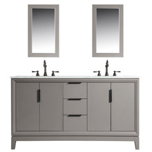 Load image into Gallery viewer, Water Creation Elizabeth 60-Inch Double Sink Carrara White Marble Vanity In Cashmere Grey With Matching Mirror(s) and F2-0012-03-TL Lavatory Faucet(s)- Water Creation