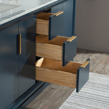 Load image into Gallery viewer, Water Creation Elizabeth 60-Inch Double Sink Carrara White Marble Vanity In Monarch Blue With Matching Mirror(s) and F2-0013-06-FX Lavatory Faucet(s)- Water Creation