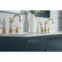 Load image into Gallery viewer, Water Creation Elizabeth 60-Inch Double Sink Carrara White Marble Vanity In Monarch Blue  With F2-0012-06-TL Lavatory Faucet(s)- Water Creation