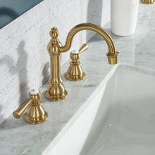 Load image into Gallery viewer, Water Creation Elizabeth 60-Inch Double Sink Carrara White Marble Vanity In Monarch Blue With Matching Mirror(s) and F2-0012-06-TL Lavatory Faucet(s)- Water Creation