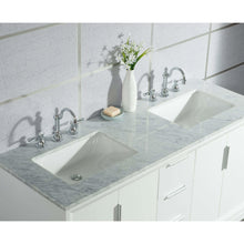 Load image into Gallery viewer, Water Creation Elizabeth 60-Inch Double Sink Carrara White Marble Vanity In Pure White  With F2-0012-01-TL Lavatory Faucet(s)- Water Creation