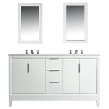 Load image into Gallery viewer, Water Creation Elizabeth 60-Inch Double Sink Carrara White Marble Vanity In Pure White- Water Creation