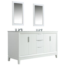 Load image into Gallery viewer, Water Creation Elizabeth 60-Inch Double Sink Carrara White Marble Vanity In Pure White- Water Creation