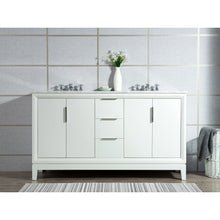 Load image into Gallery viewer, Water Creation Elizabeth 60-Inch Double Sink Carrara White Marble Vanity In Pure White- Water Creation