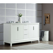 Load image into Gallery viewer, Water Creation Elizabeth 60-Inch Double Sink Carrara White Marble Vanity In Pure White  With F2-0009-01-BX Lavatory Faucet(s)- Water Creation