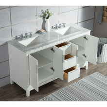 Load image into Gallery viewer, Water Creation Elizabeth 60-Inch Double Sink Carrara White Marble Vanity In Pure White With Matching Mirror(s)- Water Creation