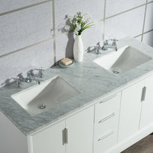 Load image into Gallery viewer, Water Creation Elizabeth 60-Inch Double Sink Carrara White Marble Vanity In Pure White With Matching Mirror(s)- Water Creation
