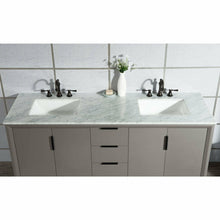 Load image into Gallery viewer, Water Creation Elizabeth 72-Inch Double Sink Carrara White Marble Vanity In Cashmere Grey With Matching Mirror(s) and F2-0012-03-TL Lavatory Faucet(s)- Water Creation