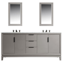 Load image into Gallery viewer, Water Creation Elizabeth 72-Inch Double Sink Carrara White Marble Vanity In Cashmere Grey- Water Creation