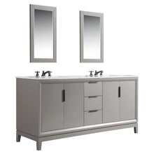 Load image into Gallery viewer, Water Creation Elizabeth 72-Inch Double Sink Carrara White Marble Vanity In Cashmere Grey With Matching Mirror(s)- Water Creation