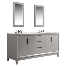 Load image into Gallery viewer, Water Creation Elizabeth 72-Inch Double Sink Carrara White Marble Vanity In Cashmere Grey With Matching Mirror(s) and F2-0009-03-BX Lavatory Faucet(s)- Water Creation