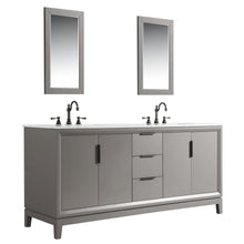 Load image into Gallery viewer, Water Creation Elizabeth 72-Inch Double Sink Carrara White Marble Vanity In Cashmere Grey  With F2-0012-03-TL Lavatory Faucet(s)- Water Creation