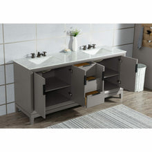 Load image into Gallery viewer, Water Creation Elizabeth 72-Inch Double Sink Carrara White Marble Vanity In Cashmere Grey With Matching Mirror(s) and F2-0009-03-BX Lavatory Faucet(s)- Water Creation