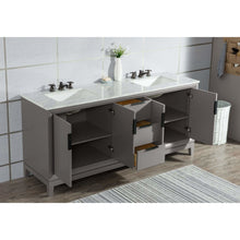 Load image into Gallery viewer, Water Creation Elizabeth 72-Inch Double Sink Carrara White Marble Vanity In Cashmere Grey  With F2-0009-03-BX Lavatory Faucet(s)- Water Creation