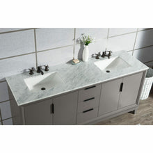 Load image into Gallery viewer, Water Creation Elizabeth 72-Inch Double Sink Carrara White Marble Vanity In Cashmere Grey  With F2-0009-03-BX Lavatory Faucet(s)- Water Creation