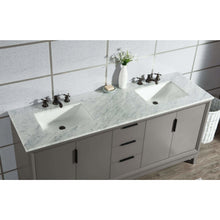 Load image into Gallery viewer, Water Creation Elizabeth 72-Inch Double Sink Carrara White Marble Vanity In Cashmere Grey With Matching Mirror(s) and F2-0009-03-BX Lavatory Faucet(s)- Water Creation